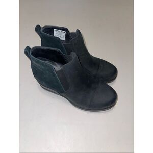 Sorel Evie Bootie Pull-On Ankle Boots  - Black/Gum -‎ Women’s Size 6